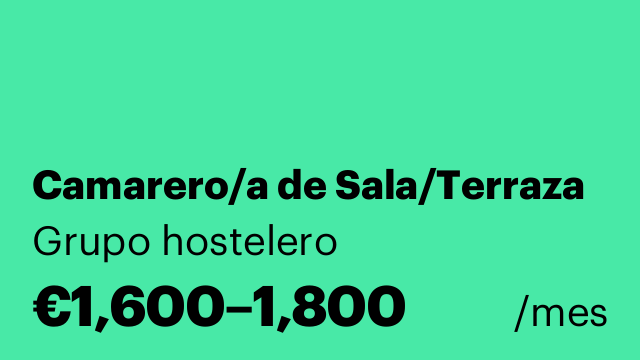 Camarero/a de Sala/Terraza