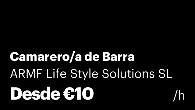 Camarero/a de Barra