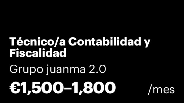 Técnico/a Contabilidad y Fiscalidad