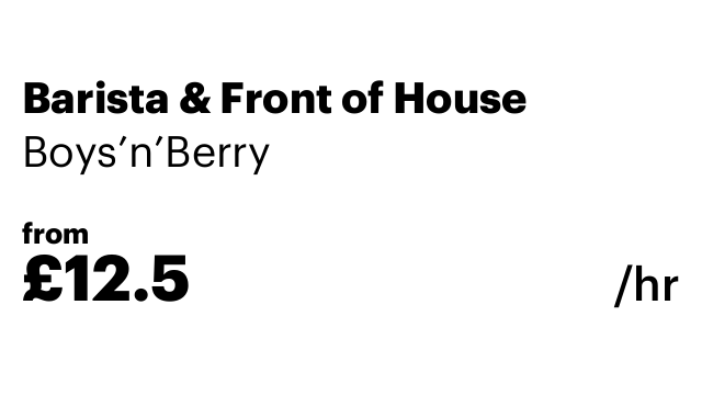 Barista & Front of House