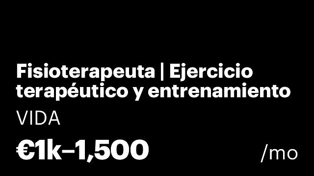 Fisioterapeuta | Ejercicio terapéutico y entrenamiento