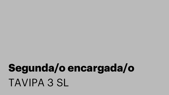Segunda/o encargada/o