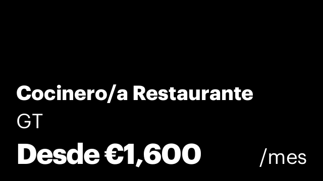 Cocinero/a Restaurante