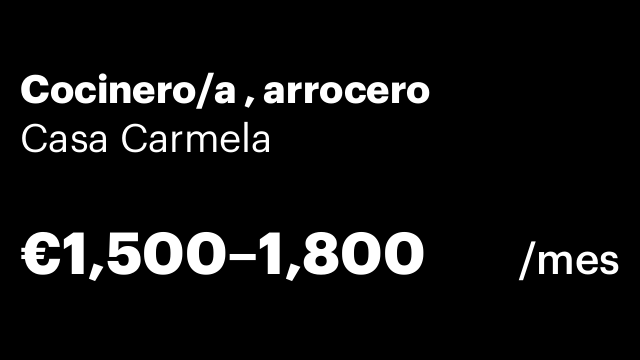 Cocinero/a , arrocero