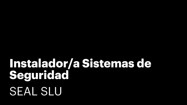 Instalador/a Sistemas de Seguridad