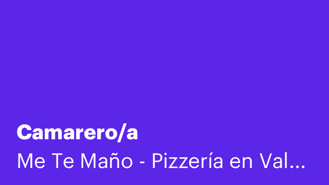 Camarero/a