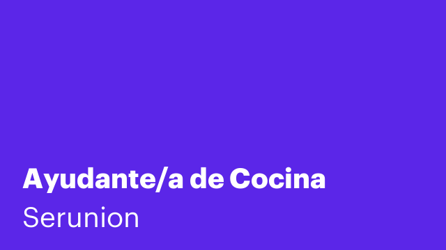 Ayudante/a de Cocina