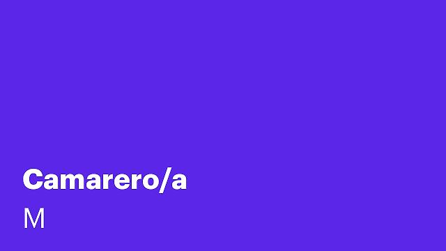 Camarero/a