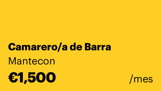 Camarero/a de Barra