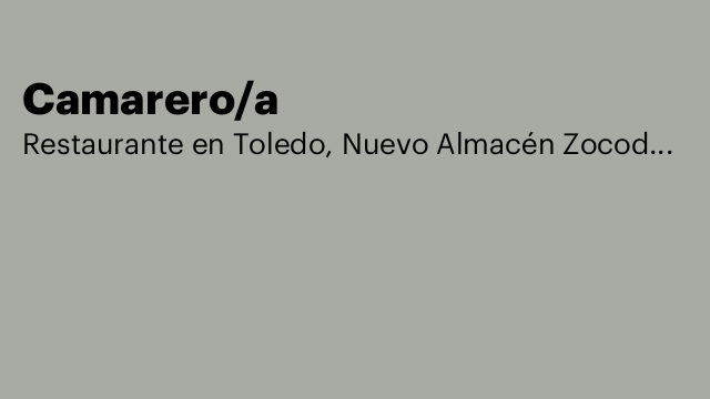 Camarero/a