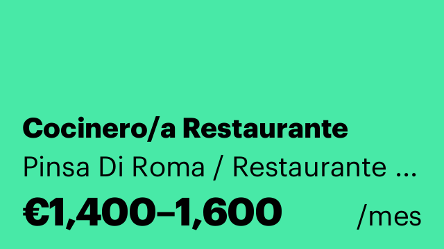 Cocinero/a Restaurante