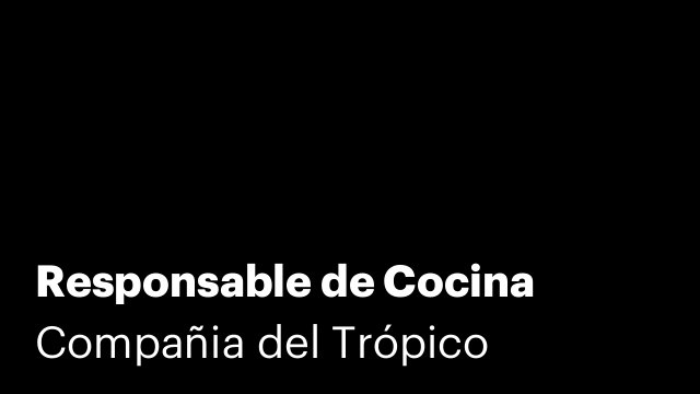 Responsable de Cocina