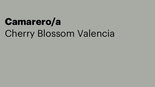 Camarero/a