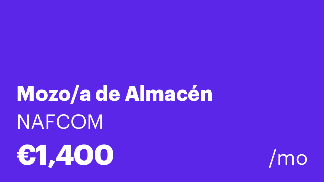 Mozo/a de Almacén
