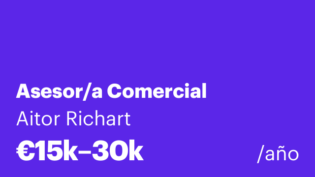 Asesor/a Comercial