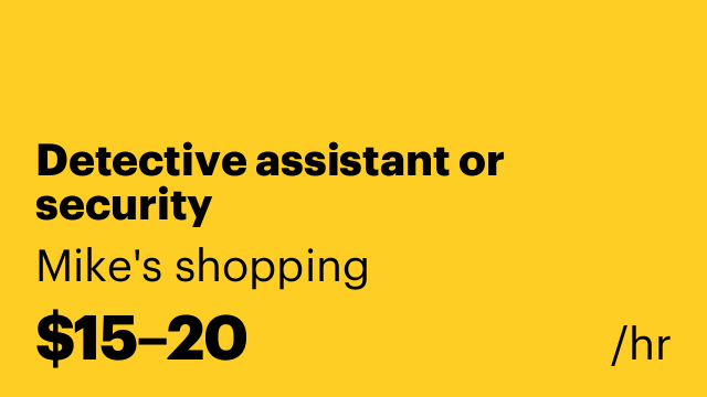 Detective assistant or security