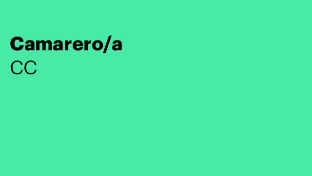 Camarero/a