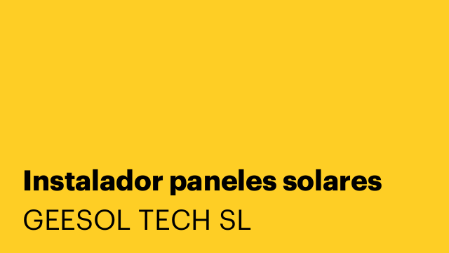 Instalador paneles solares