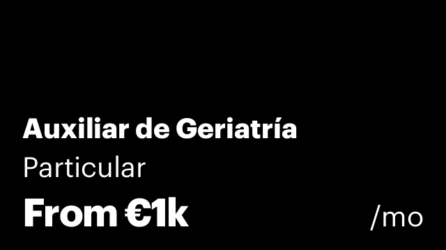 Auxiliar de Geriatría