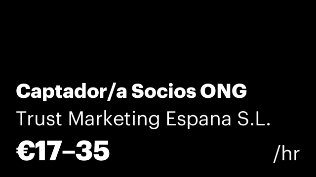 Captador/a Socios ONG