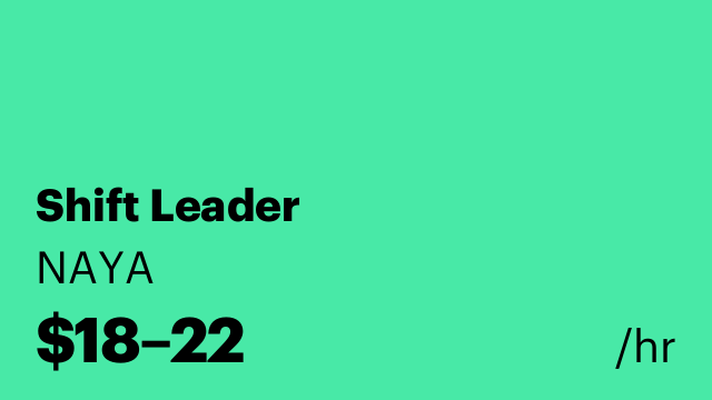 Shift Leader