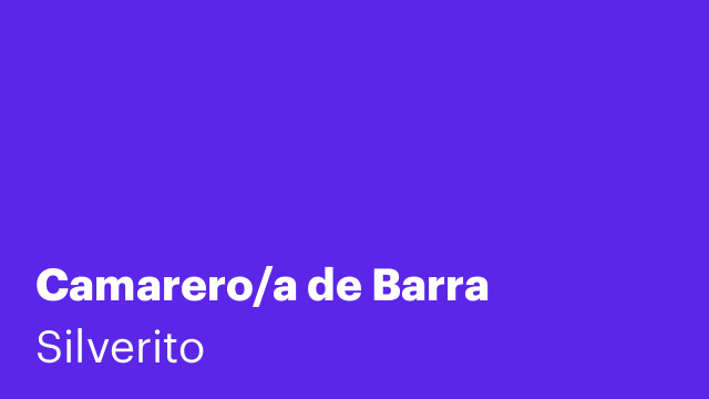 Camarero/a de Barra