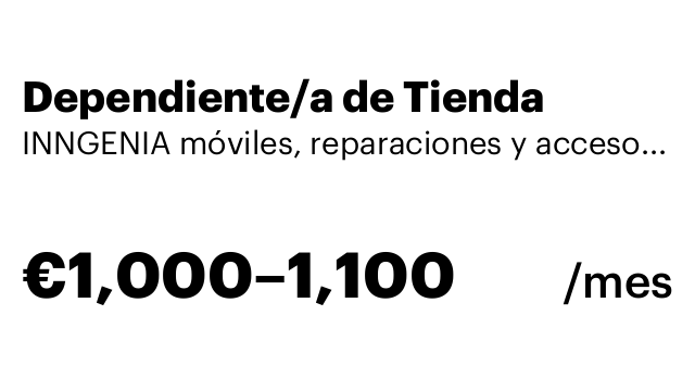Dependiente/a de Tienda