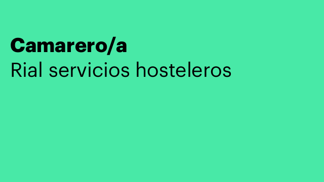 Camarero/a