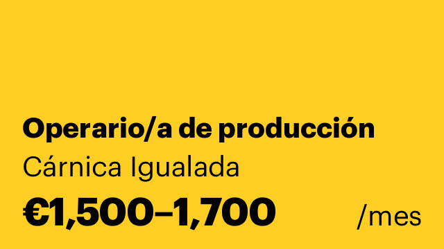 Operario/a de producción