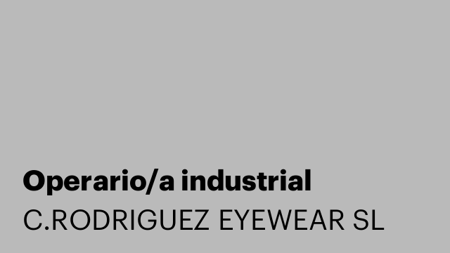 Operario/a industrial