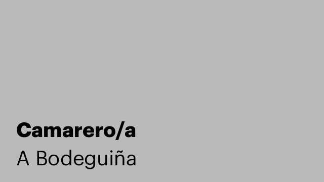 Camarero/a