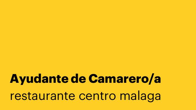 Ayudante de Camarero/a