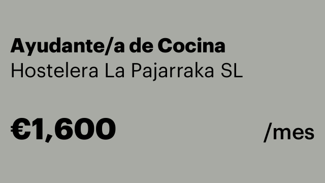 Ayudante/a de Cocina