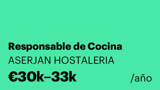 Responsable de Cocina
