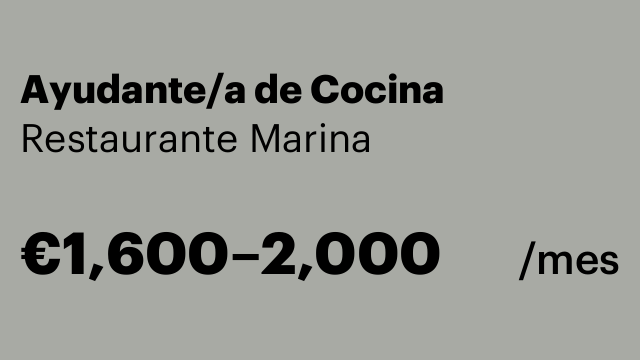 Ayudante/a de Cocina