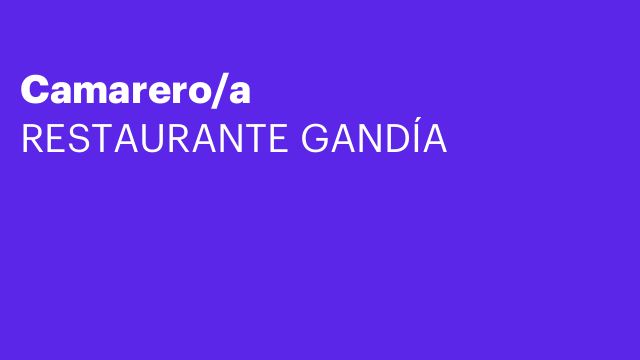 Camarero/a