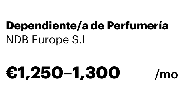 Dependiente/a de Perfumería