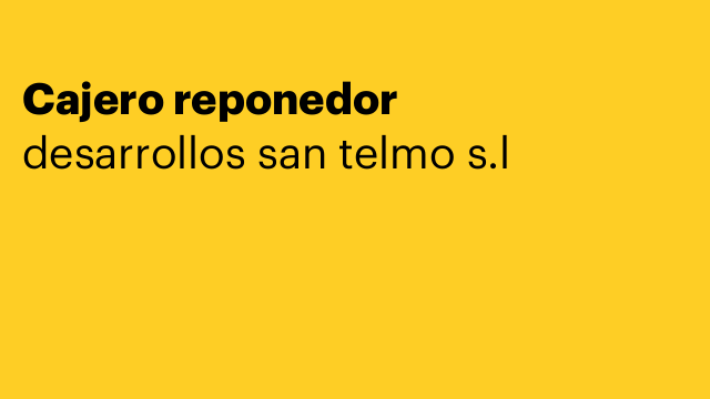 Cajero reponedor