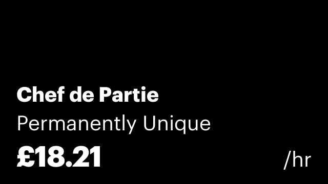 Chef de Partie