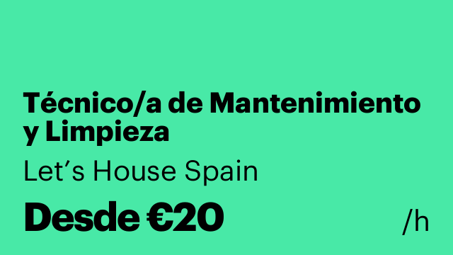 Técnico/a de Mantenimiento y Limpieza