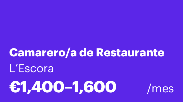 Camarero/a de Restaurante