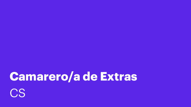 Camarero/a de Extras