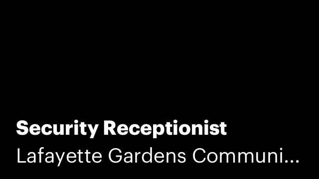 Security Receptionist