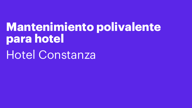 Mantenimiento polivalente para hotel