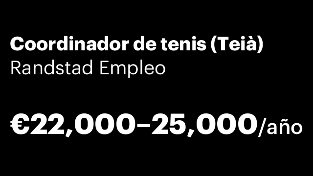 Coordinador de tenis (Teià)