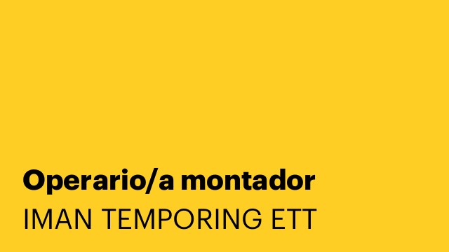 Operario/a montador