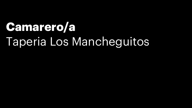 Camarero/a