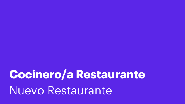 Cocinero/a Restaurante
