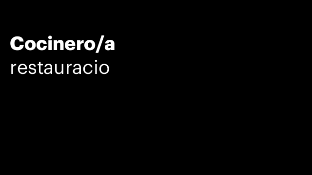 Cocinero/a