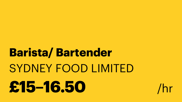 Barista/ Bartender